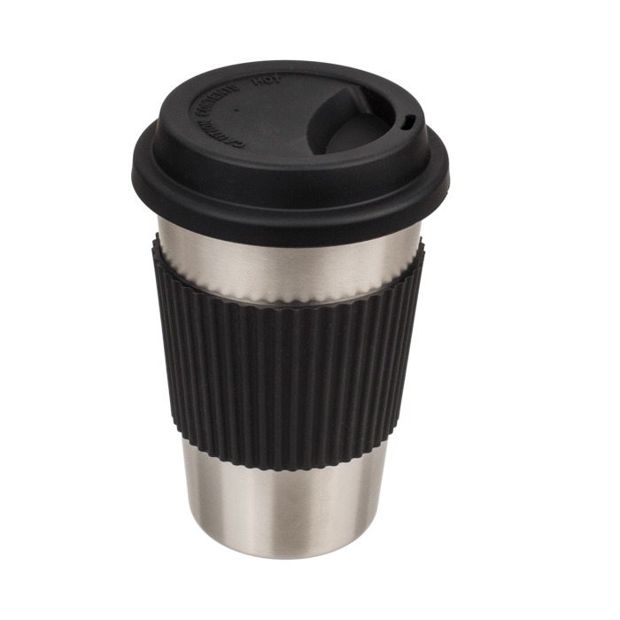 Stainless Steel Coffee Mug, with black silicon - Image 3