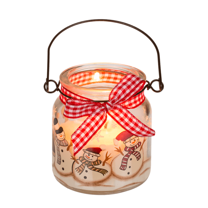 Candle in glass with metal handle, - Image 4