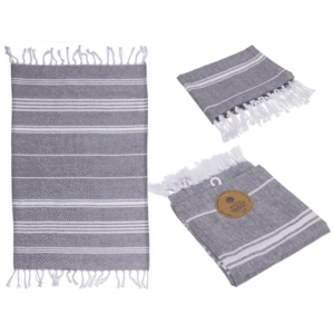 White/grey coloured Fouta Towel (for sauna &