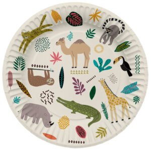 Paper Plates - Zoo Party - 23 cm - 8 pieces
