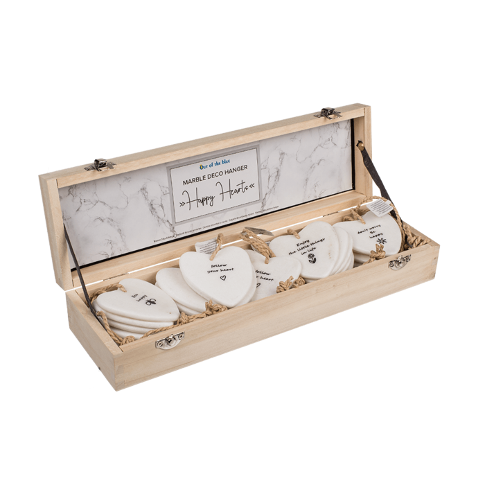 Marble hearts, Happy Hearts, for hanging, - Image 4