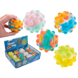 Fidget Pop Ball, Rainbow; D. ca. 7 cm,