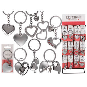 Metal Keychain, Heart,