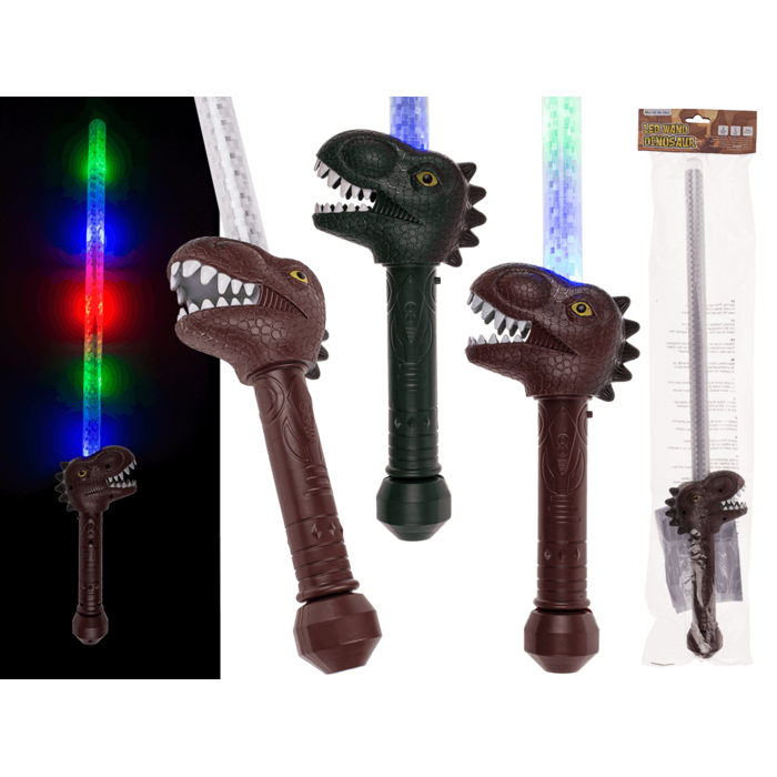 Wand with LED, Dinosaur, approx. 67 cm,