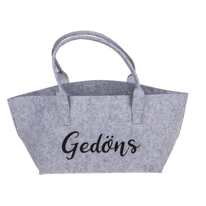 felt shopping bag with wording, - Image 3