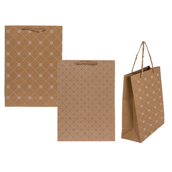 Kraft paper bag,with flower rank,