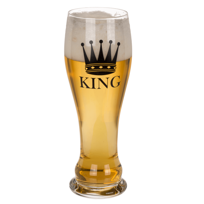 Drinking glass set, King & Queen, - Image 3