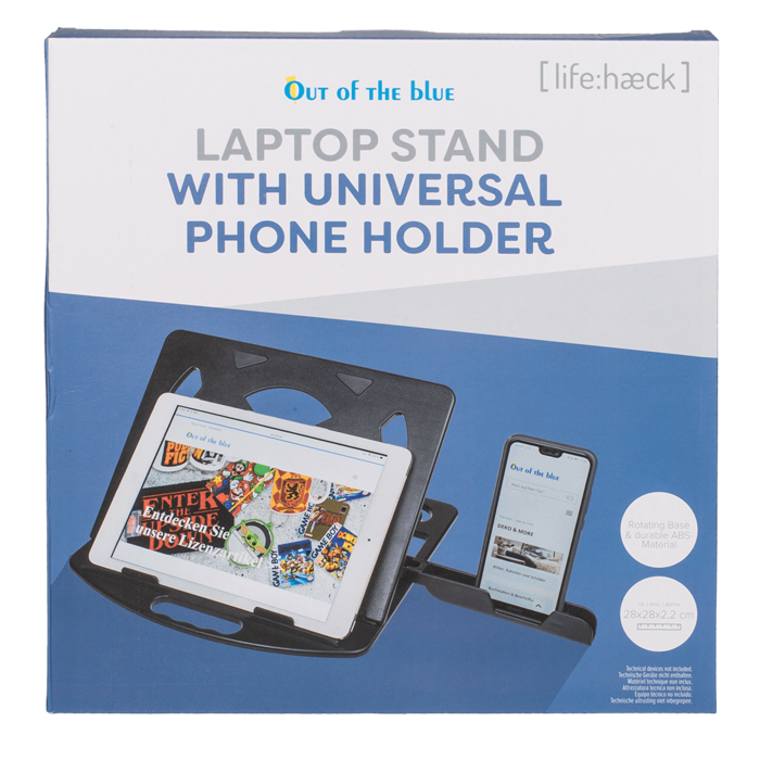 Laptop Stand with Universal Phone Holder, - Image 2