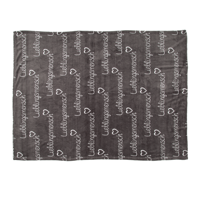 Grey coloured comfort blanket, Lieblingsmensch, - Image 4