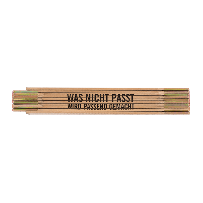 Wooden Folding Ruler with wording, L: 2 m, - Image 4