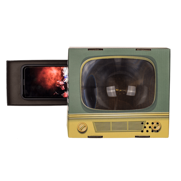 Smartphone magnifying glass, retro television, - Image 3