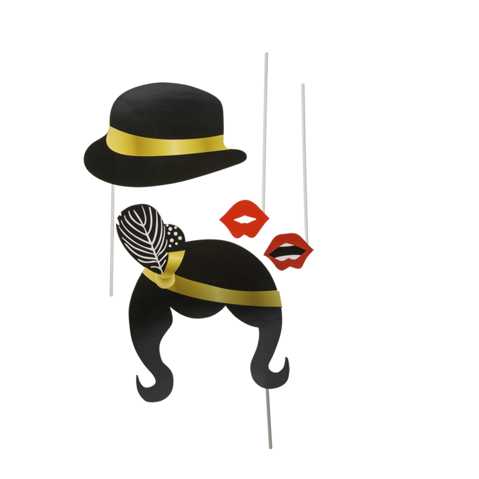 Party photo accessories on stick, - Image 3