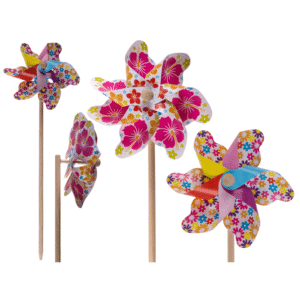 Coloured windmill with flowers,