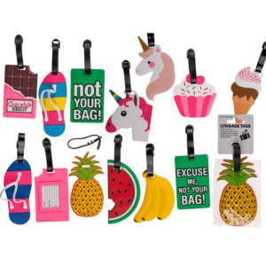 Plastic luggage tags, Fancy Collection,