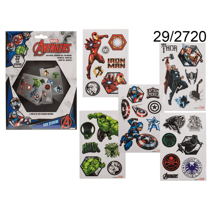 Tech Stickers Set, Avengers (Heroes),