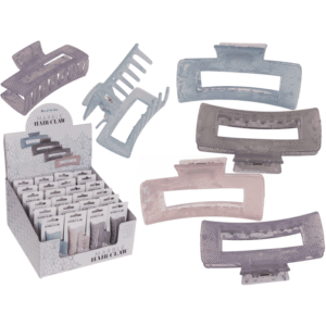 Hair claw, angular, Marble,