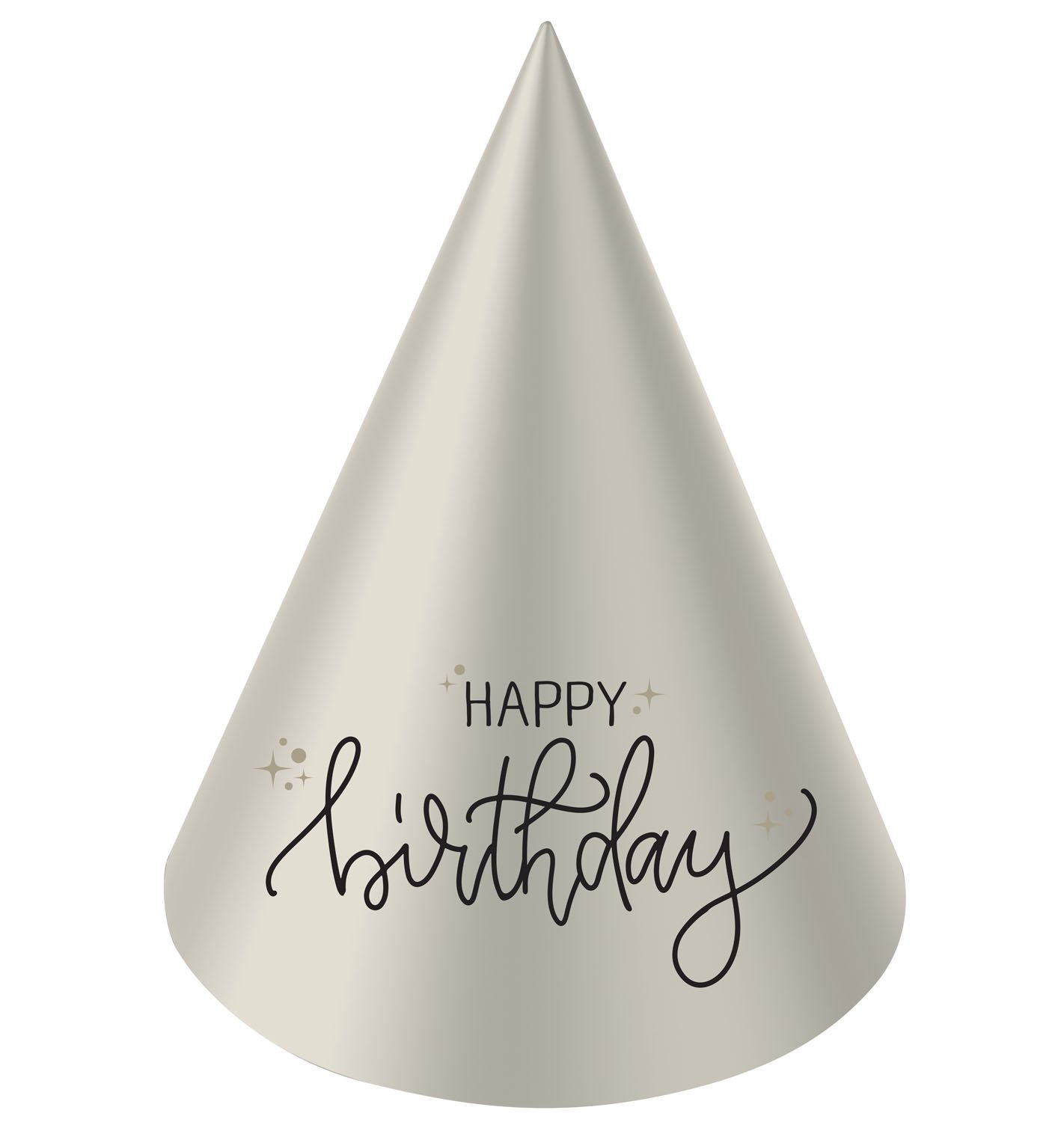 Mini Party Hats - Crème Noir - 10 cm - 6 pieces - Image 3