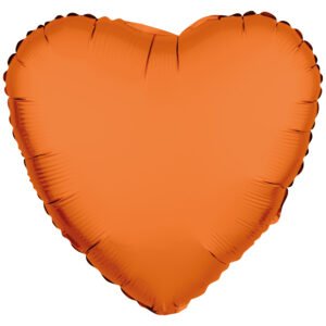 Foil Balloon Shape Heart - Neon Orange - 45 cm