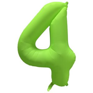 Foil Balloon Number 4 - Neon Green - 86 cm