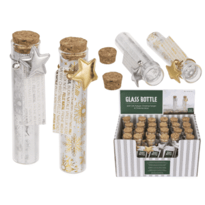 Glass bottle with cork stopper, - 946255#