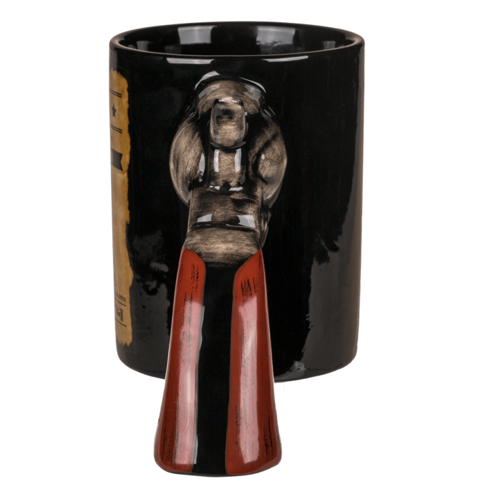 Ceramic mug, Wanted Poster with revolver handle, - Image 3