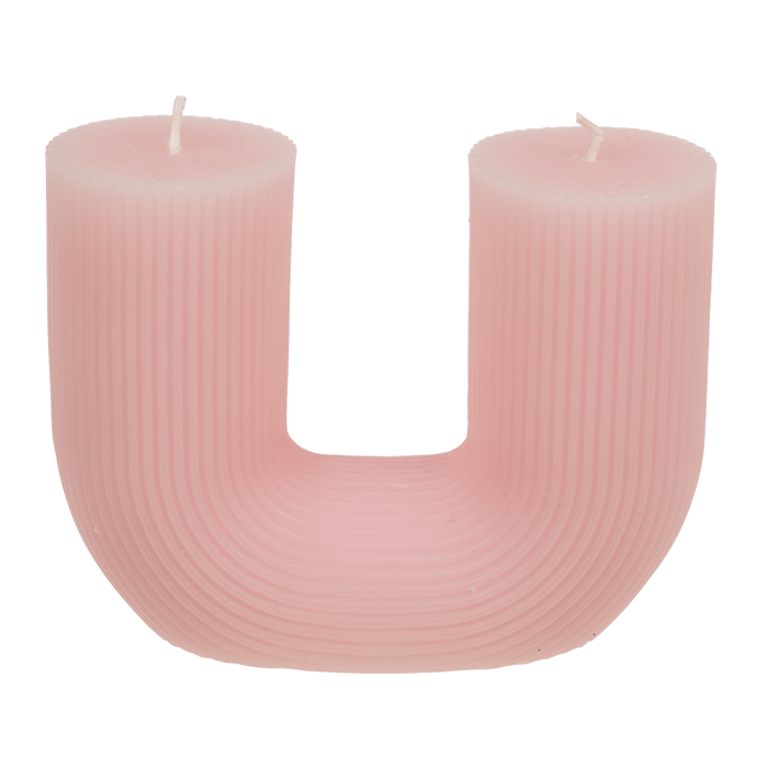 U-shaped candle, with 2 wicks, ca.14,5 x 5 cm, - Image 4