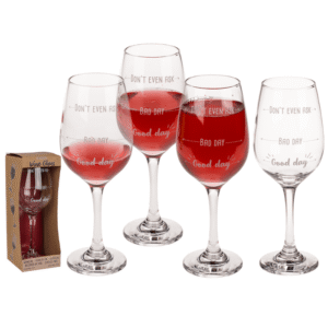 Wine glass, Good day, Bad day, Don't even ask,