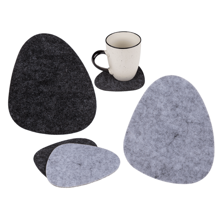 Felt coaster, Pebblestone,