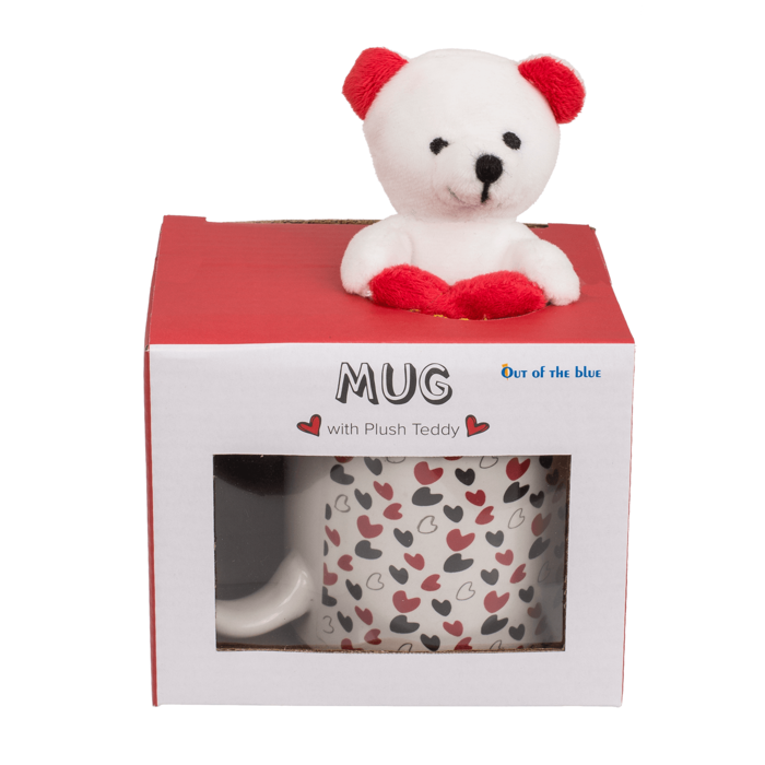 White mug, with little hearts, - Image 2