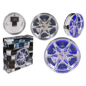 Rim clock with blue LED,