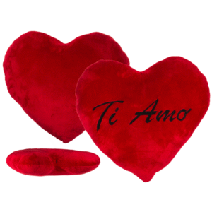 XXL-Red plush heart, TI AMO,