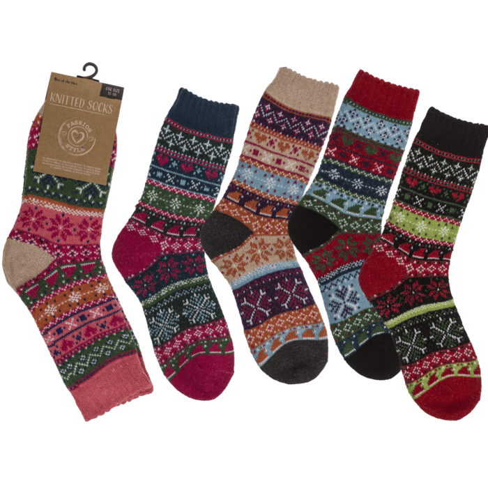 Women knitted socks, Winter,
