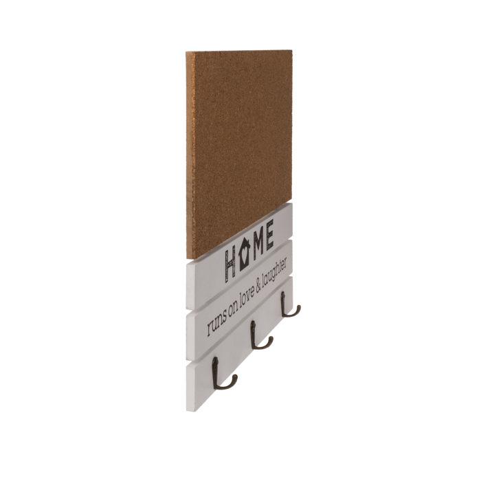 Wooden coat rack, Home runs on love and laughter, - Image 3