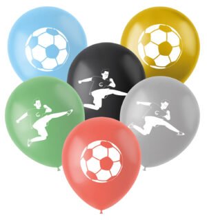 Latex Balloons - Fantastic Football - 33 cm - 6 pieces