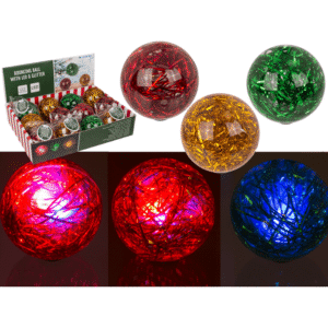 Bouncing Ball with light & glitter, Christmas,