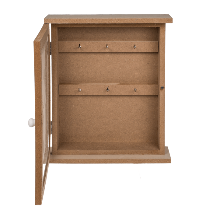 Natural coloured wooden key box, Keys, - Image 3