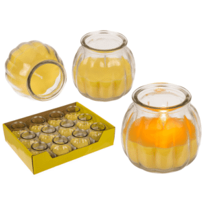 Citronella candle in glass,
