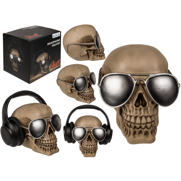 Headphone Holder, Skull,