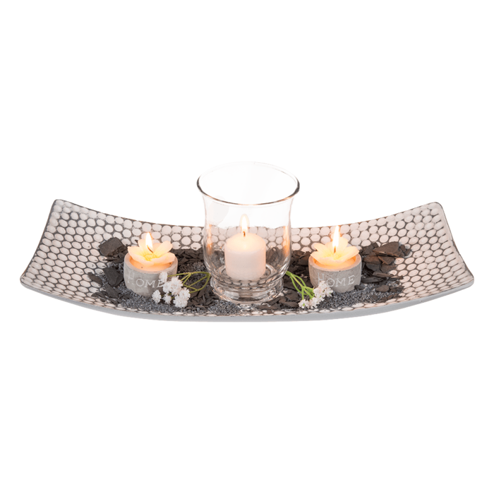 White/grey wooden plate, - Image 3