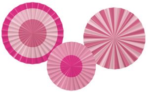 Deco Fan Set - Perfect Pink - 3 pieces