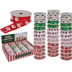 Ribbon, Christmas, polyester, 2 cm x 2 m,