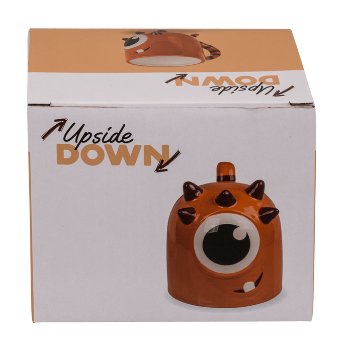 Upside Down Mug, Monster, orange, ca. 12 x 14 cm, - Image 2