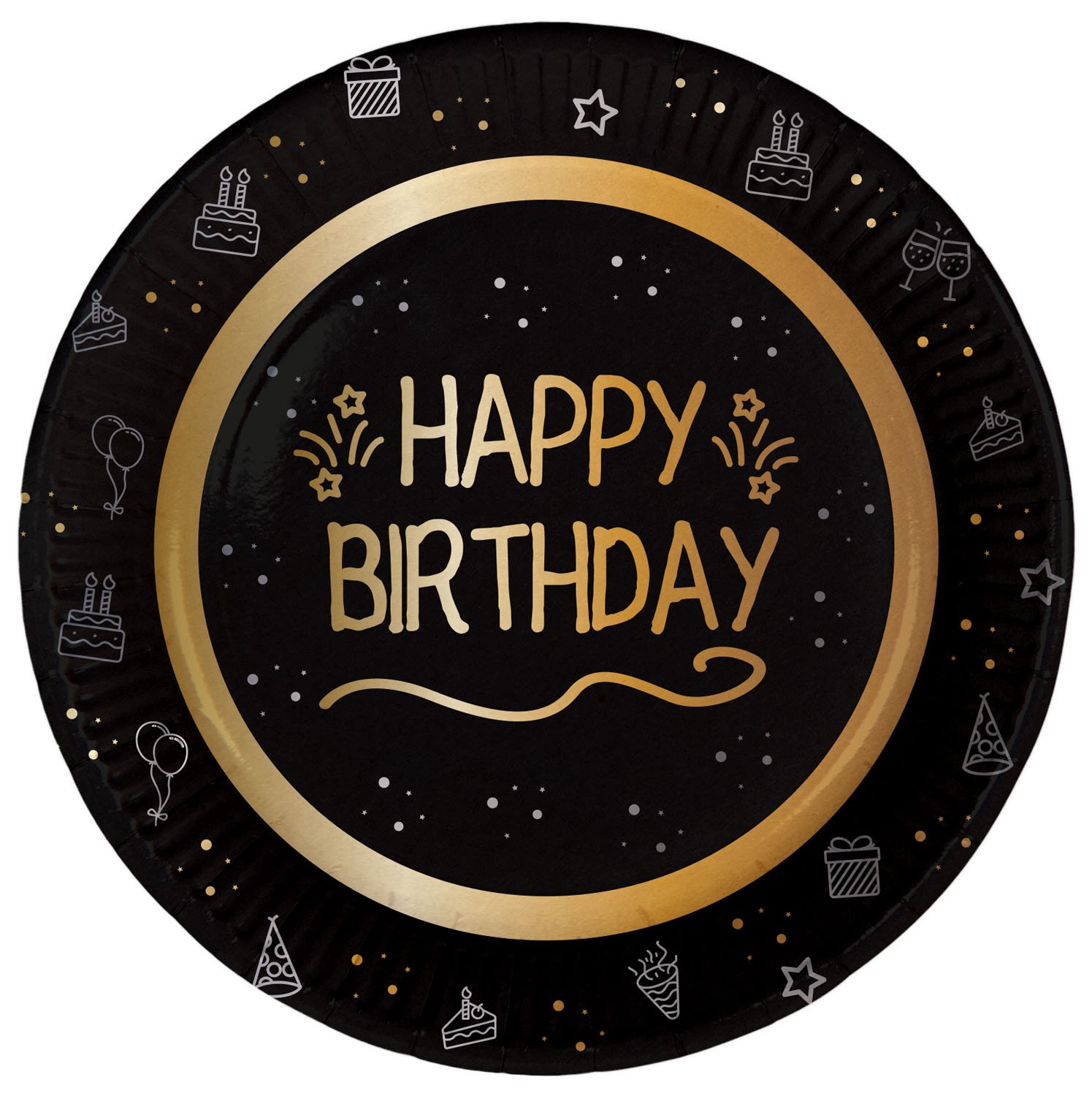 Paper Plates - Shining Glam - 23 cm - 8 pieces
