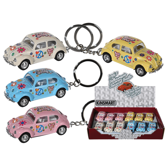 Keychain, model car with pull back,