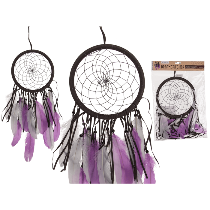 Brown/purple coloured fabric Dreamcatcher,