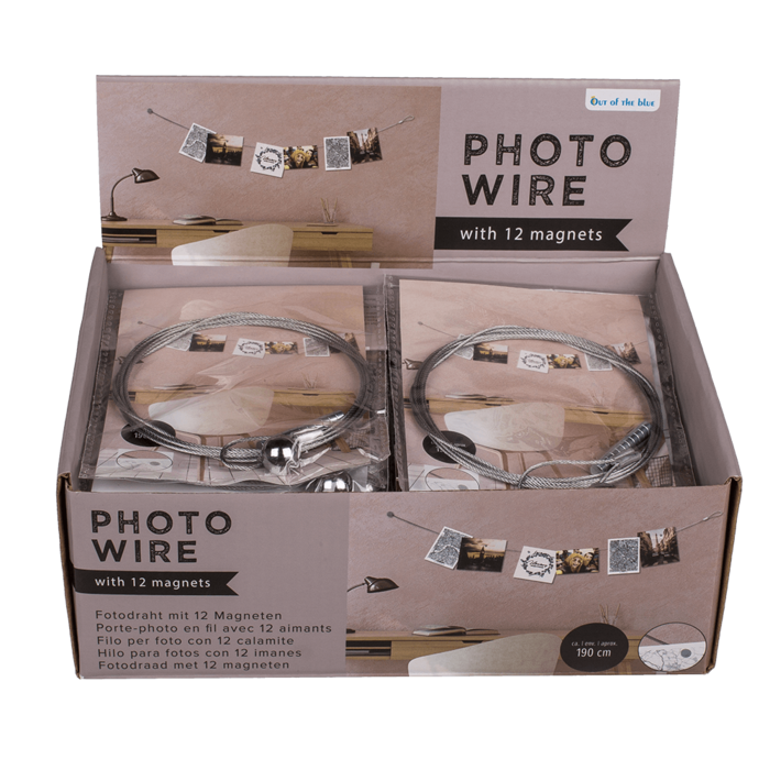 Photo steel wire with 12 magnets , - Image 2