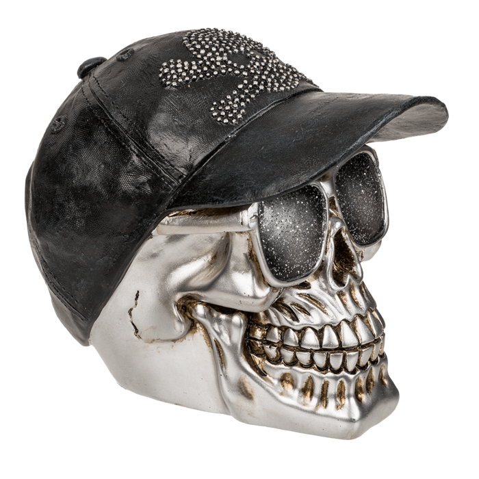 Savings bank with lock, Skull with basecap, - Image 3