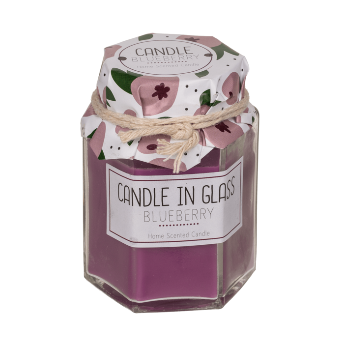 Scented candle in jar glass (strawberry, - Image 3