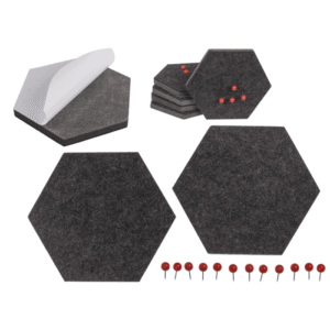 felt memo boards for sticking, hexagonal,