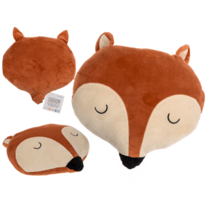 Plush cushion, fox head,